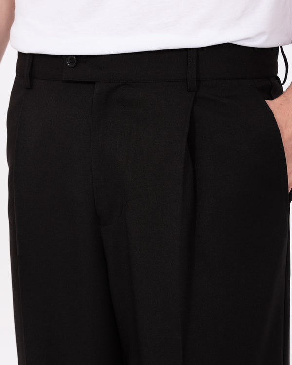 2t Saxon Tall Wide Leg Pleated Trousers (black)