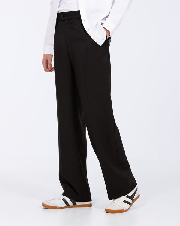 2t Saxon Tall Wide Leg Pleated Trousers (black)