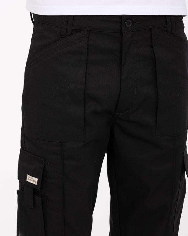 Ed Baxter Multi Pocket Tall Workwear Trousers (black)