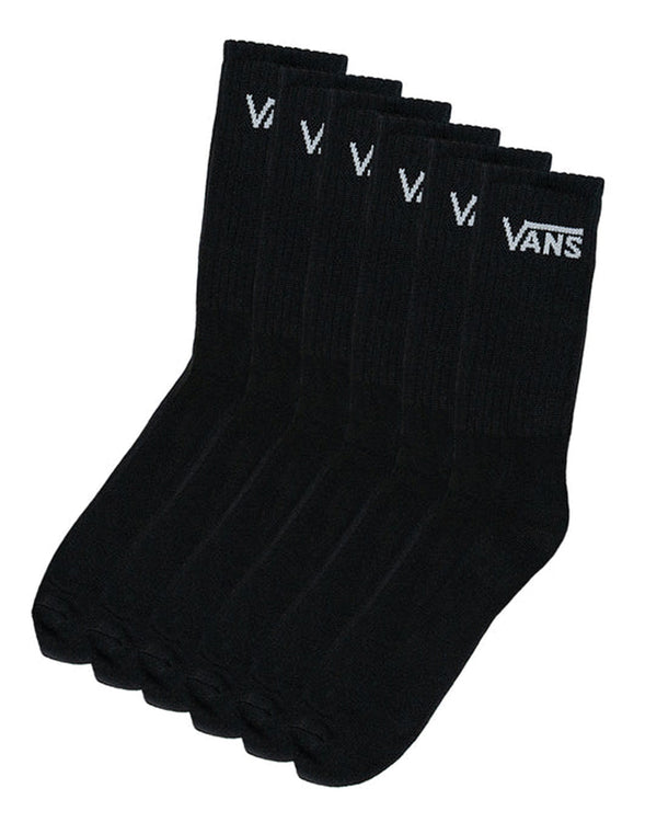 Vans Classic Half Crew Socks 6 Pairs (black)