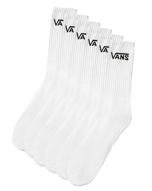 Vans Classic Half Crew Socks 6 Pairs (white)