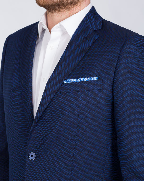 Skopes Slim Fit Tall Ralph Basket Weave Blazer (navy)