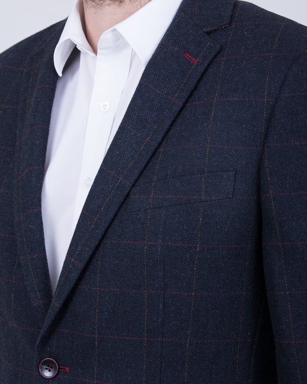 Skopes Aiken Tall Blazer (navy/red check)