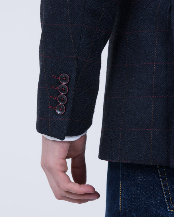 Skopes Aiken Tall Blazer (navy/red check)