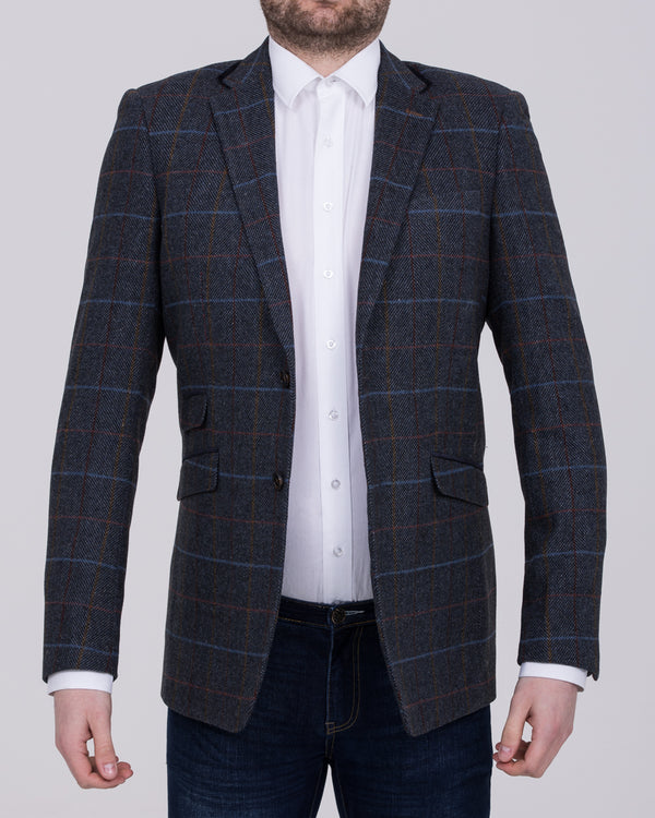 Skopes Doyle Skinny Fit Tall Suit Jacket (grey/blue)