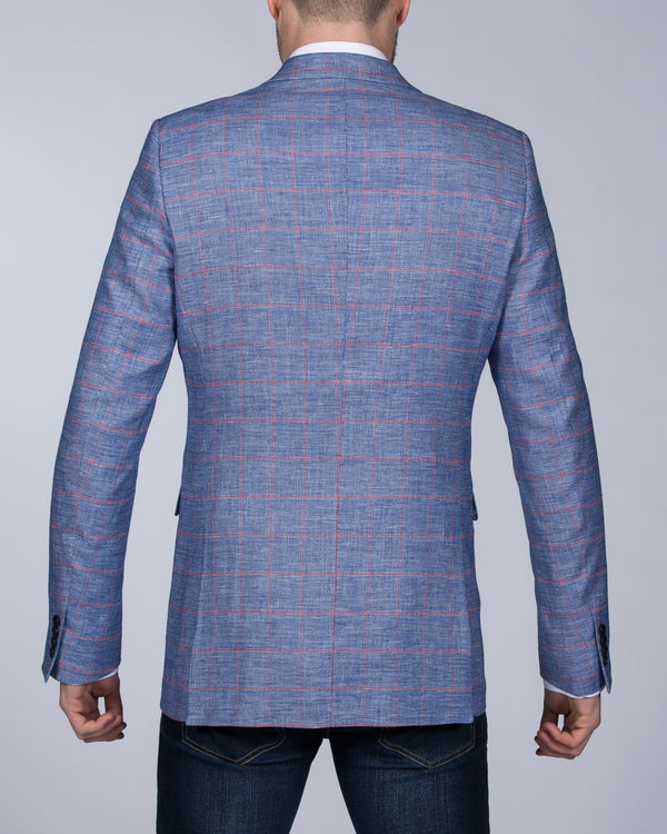 Skopes McIlroy Tall Blazer (pale blue check)