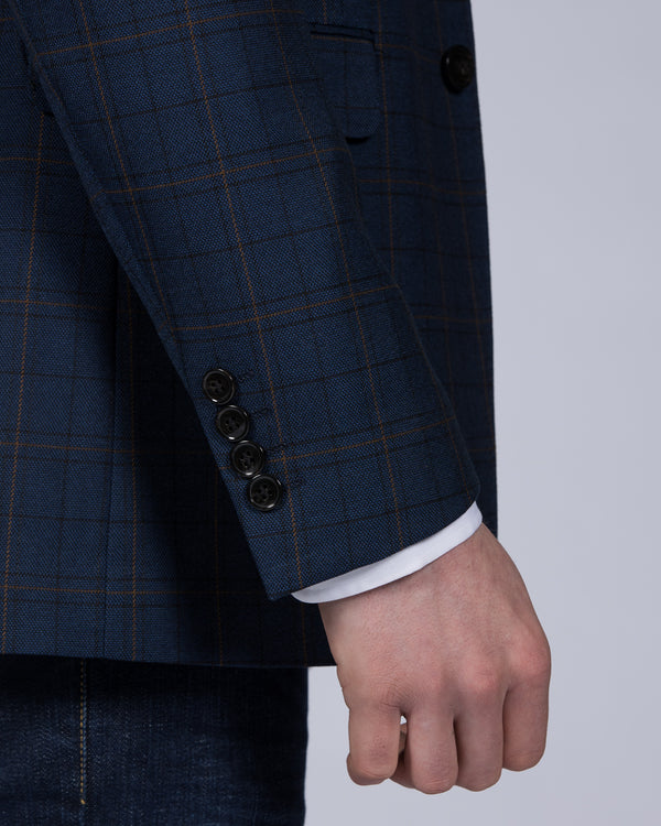 Skopes Mollina langer Blazer (marineblau kariert)