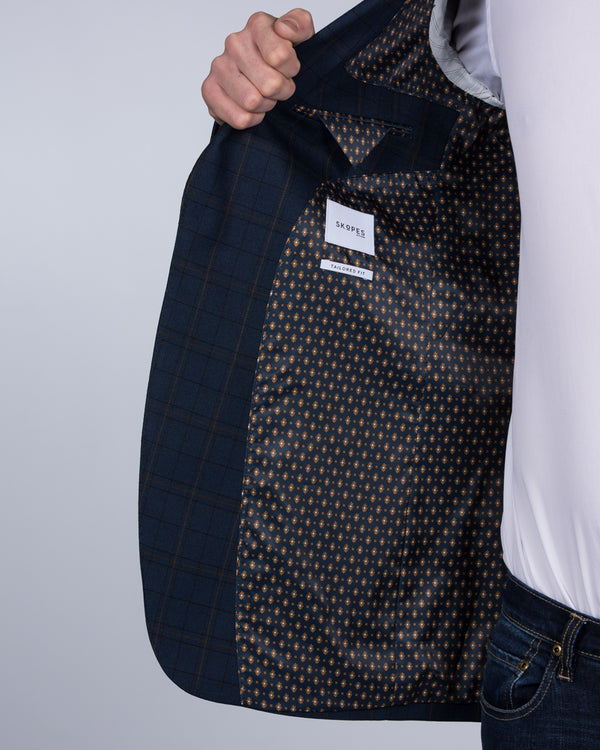 Skopes Mollina langer Blazer (marineblau kariert)
