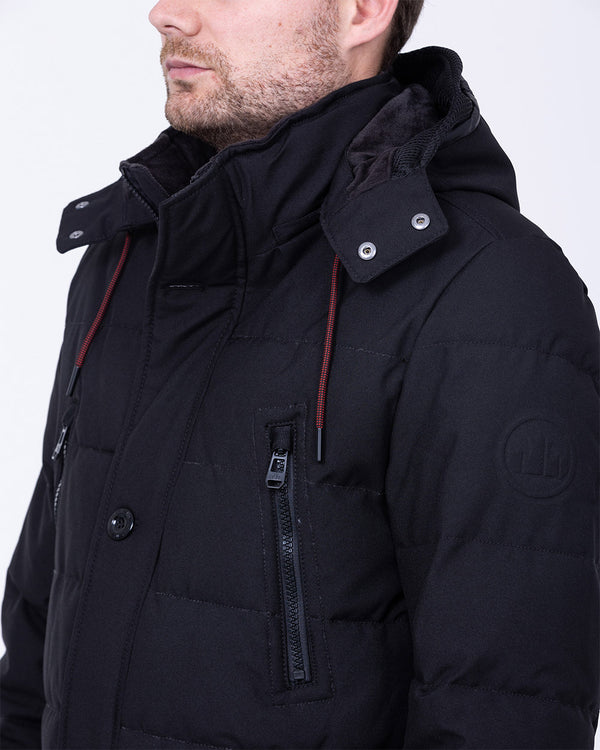 Cabano Tall Quilted Parka Jacket (plain black)