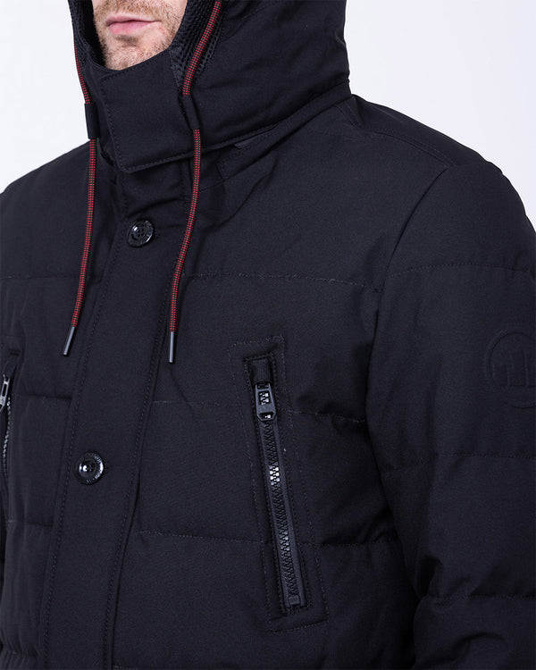 Cabano Tall Quilted Parka Jacket (plain black)