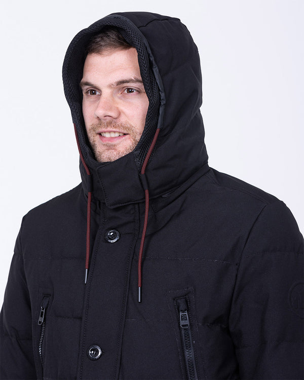 Cabano Tall Quilted Parka Jacket (plain black)