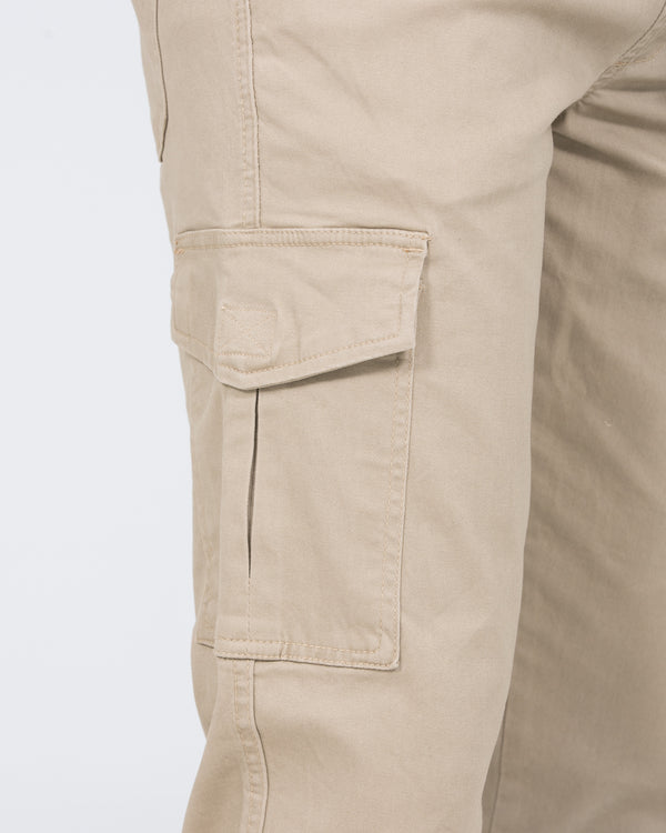 2t Dean Slim Fit Tall Stretch Cargo Trousers (clay)