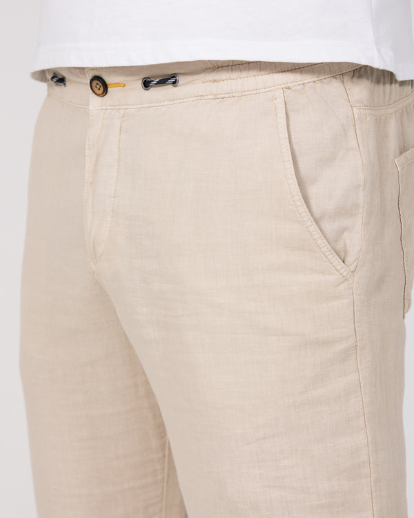 Redpoint Carden Linen Blend Slim Fit Tall Chinos (beige)