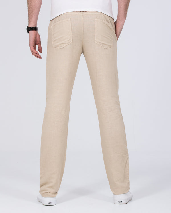 Redpoint Carden Linen Blend Slim Fit Tall Chinos (beige)