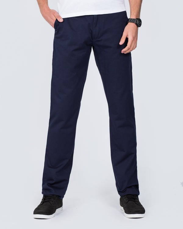 Ed Baxter Regular Fit Tall Chinos (navy)