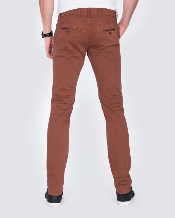 Cub Fox Tapered Fit Tall Chinos (brique)