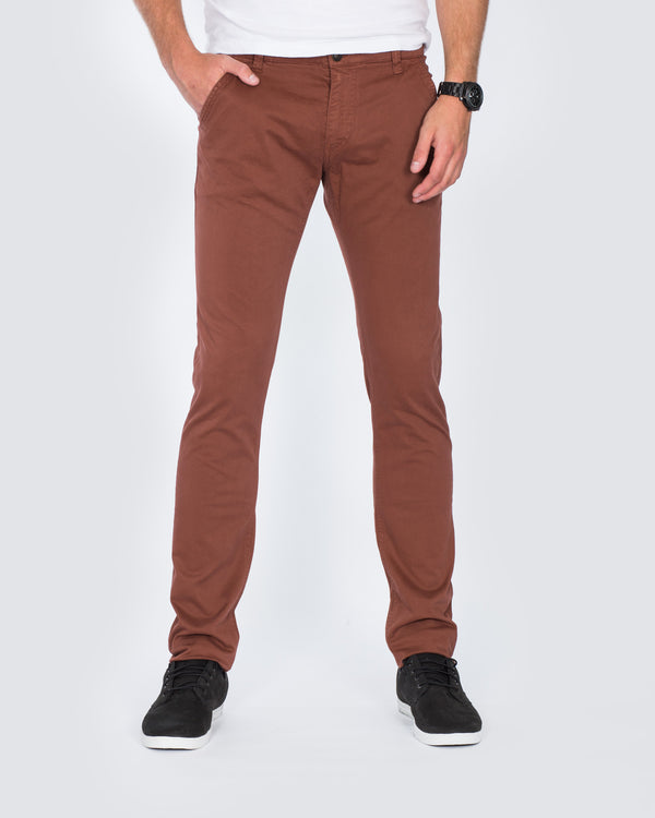 Cub Fox Tapered Fit Tall Chinos (brique)