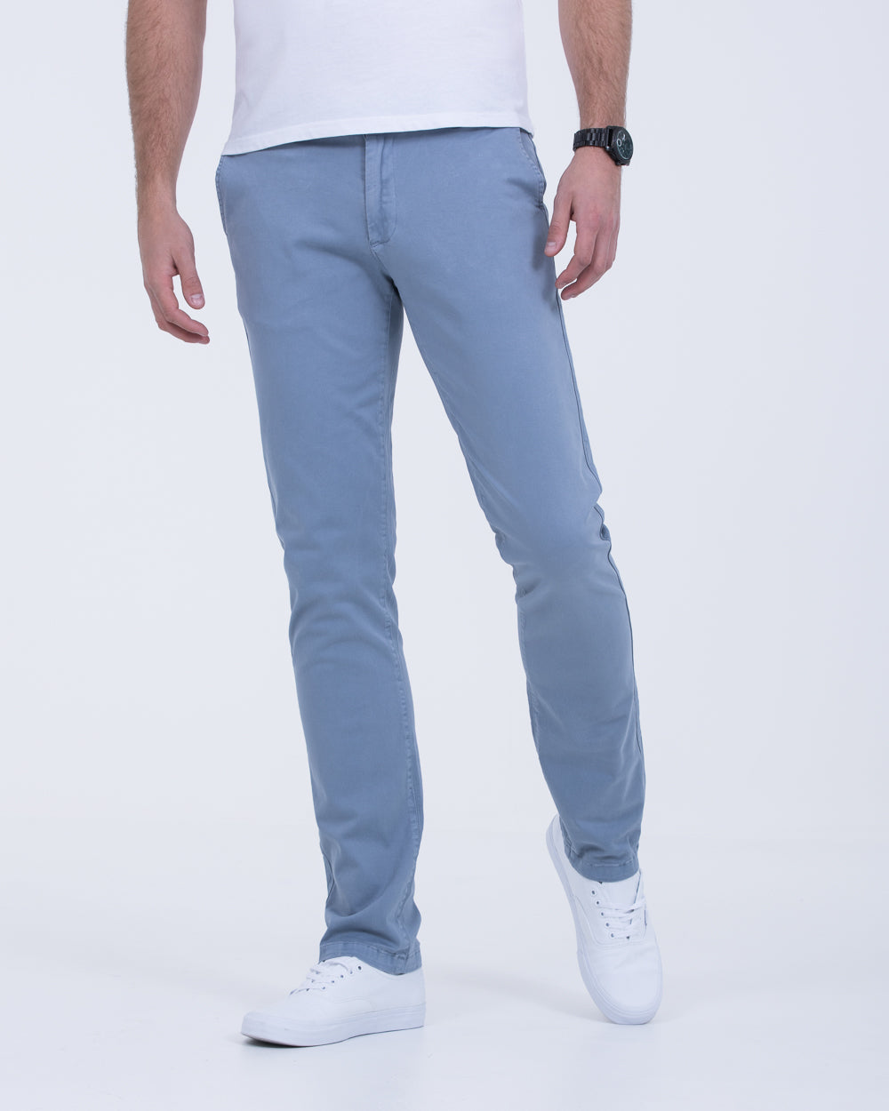 Ed Baxter Slim Fit Tall Garment-Dyed Chinos (storm blue)