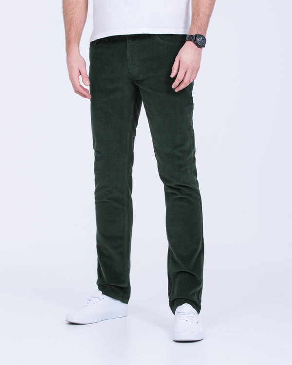 Ed Baxter Slim Fit Tall Cord Jeans (olive)
