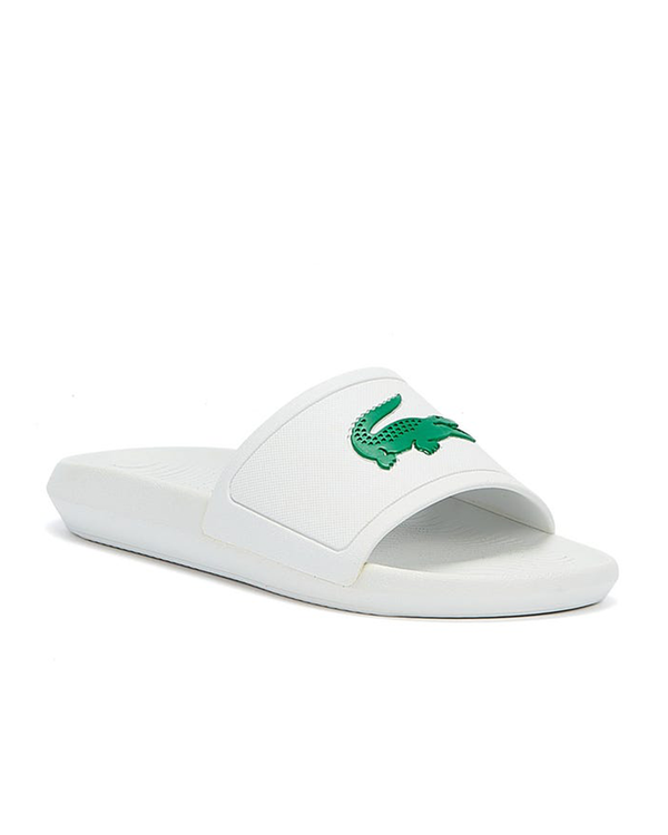Lacoste Croco Slide 119 1 CMA Pantoletten (weiß/grün)