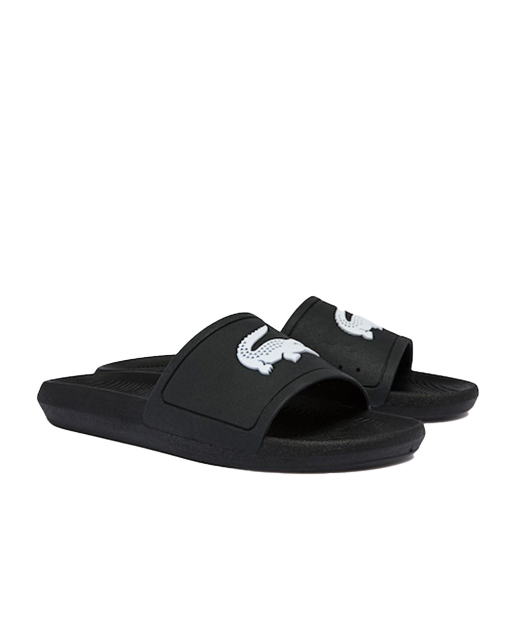 Black lacoste sliders online