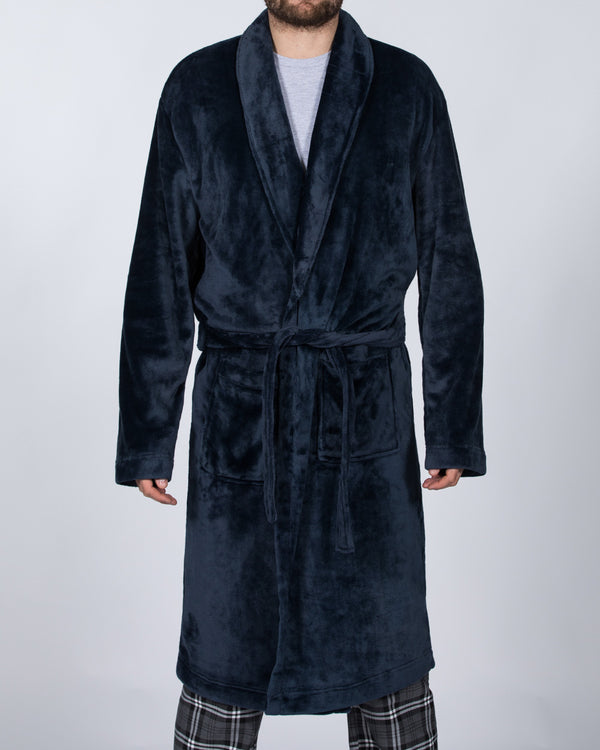 2t Tall Fleece Dressing Gown (plain navy)