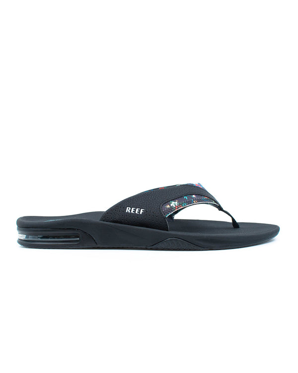 Reef Fanning Flip Flops (black/floral)