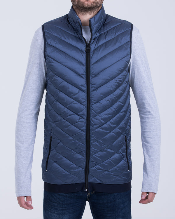 Cabano Tall Quilted Gilet (blue)