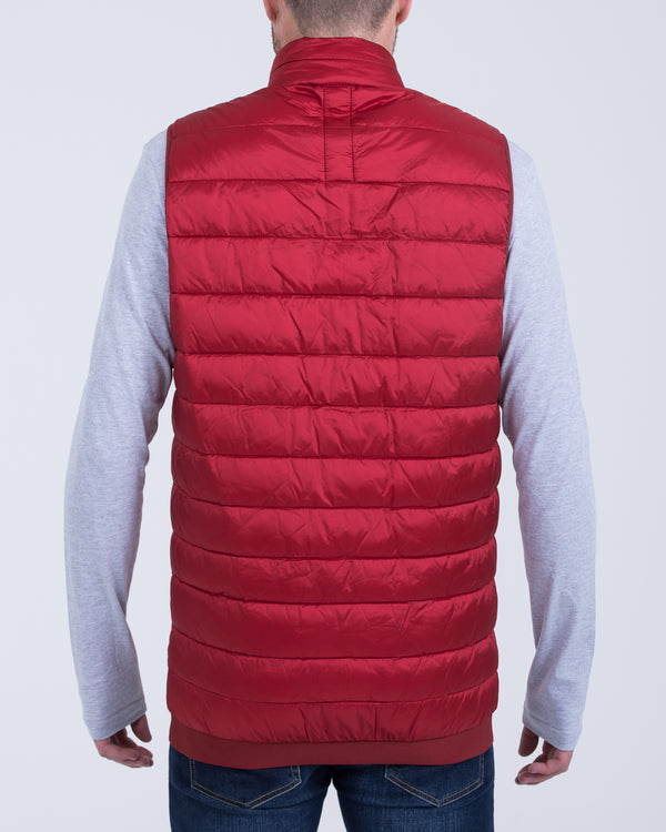 Cabano Tall Quilted Gilet (red)