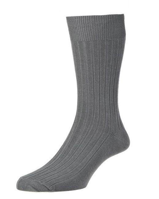 HJ Hall Cotton Rib Socks 3 Pack (grey)