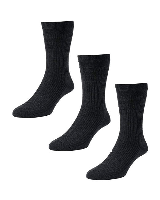 HJ Hall Softtop Cotton Black Socks (Size 13/14/15) Tall Mens Clothing