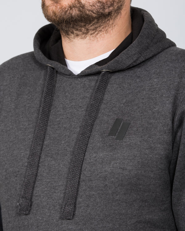 2t Block Pullover Tall Hoodie (charcoal)