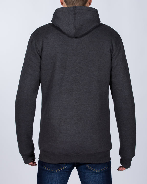 2t Zip Up Tall Sherpa Hoodie (charcoal)