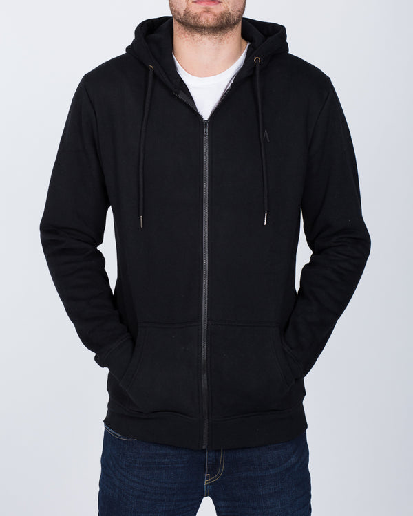 2t Zip Up LW Tall Hoodie (black)