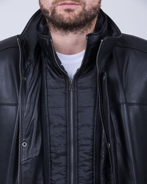 Redpoint Carlson Tall Leather Jacket (black)