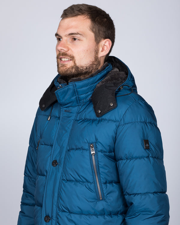 Cabano Tall Quilted Parka Jacket (royal blue)