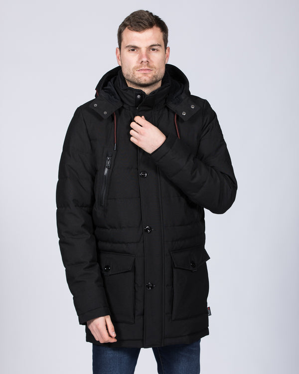 Cabano Tall Quilted Parka Jacket (black)