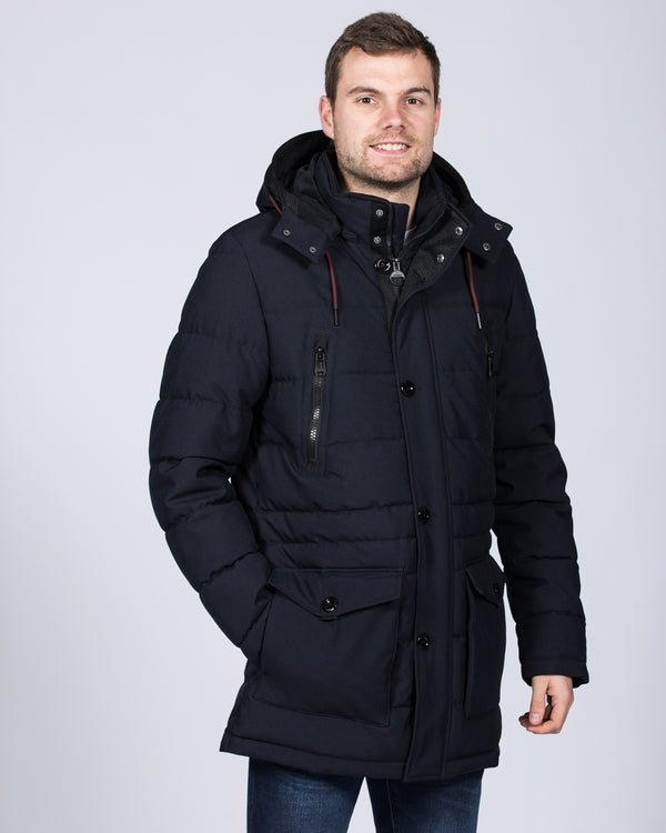 Cabano Tall Quilted Parka Jacket (navy)