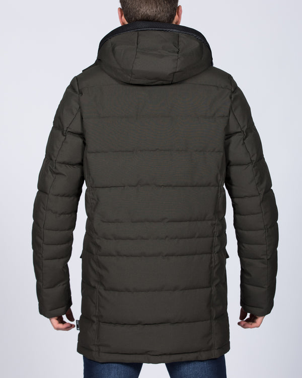 Cabano Tall Quilted Parka Jacket (dark green)