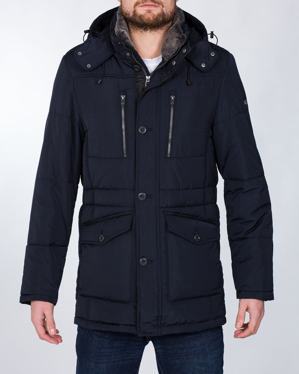 Cabano Tall Hooded Jacket (navy)