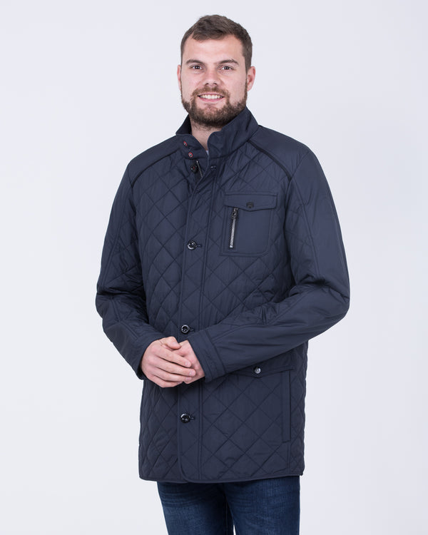 Cabano Tall Quilted Diamond Jacket (navy)