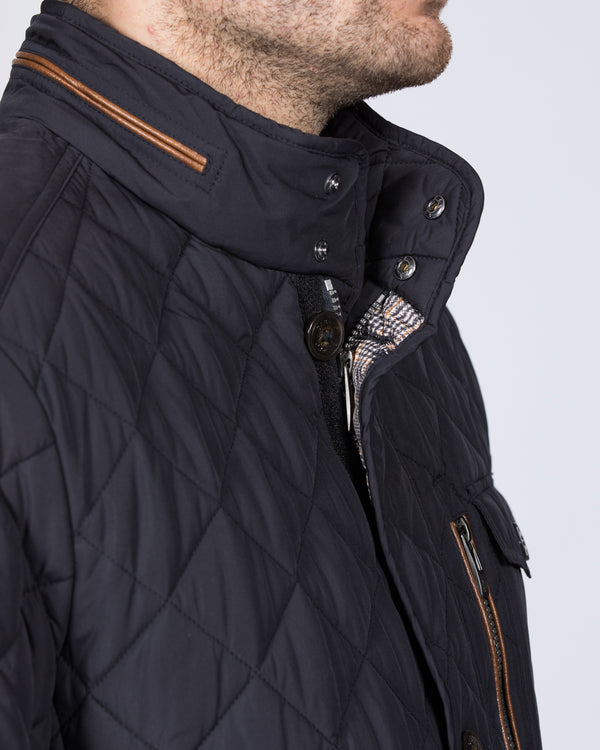 Cabano Tall Diamond Quilted Jacket (navy)