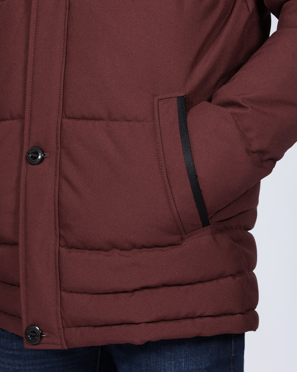 Cabano Tall Puffer Jacket (maroon)