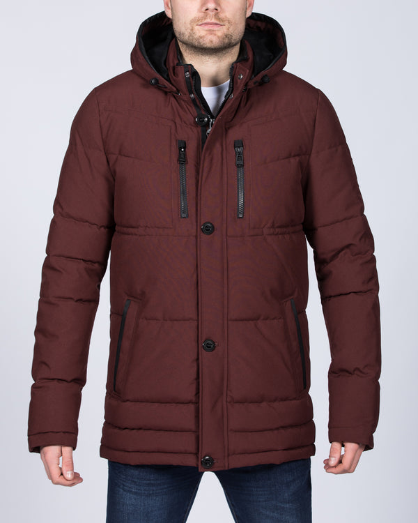 Cabano Tall Puffer Jacket (maroon)