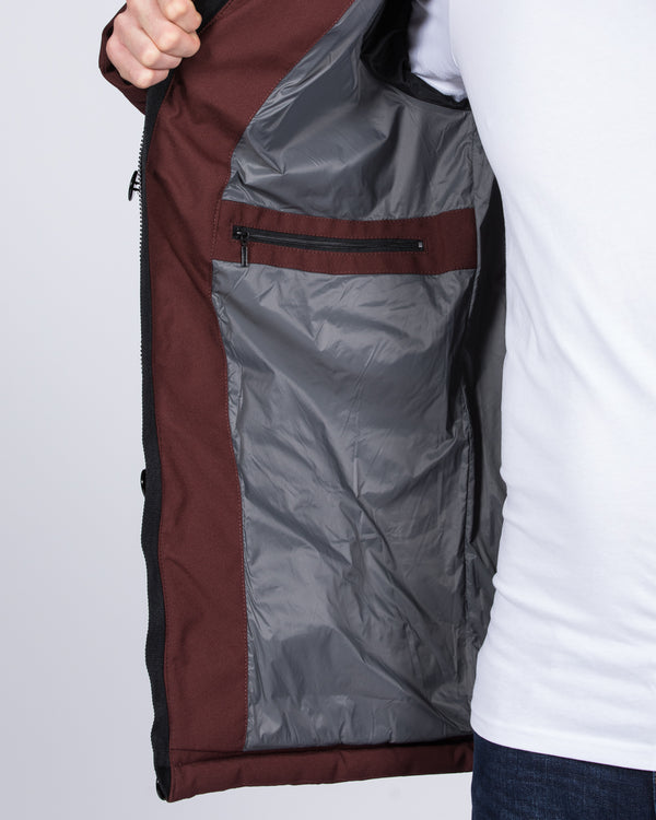 Cabano Tall Puffer Jacket (maroon)