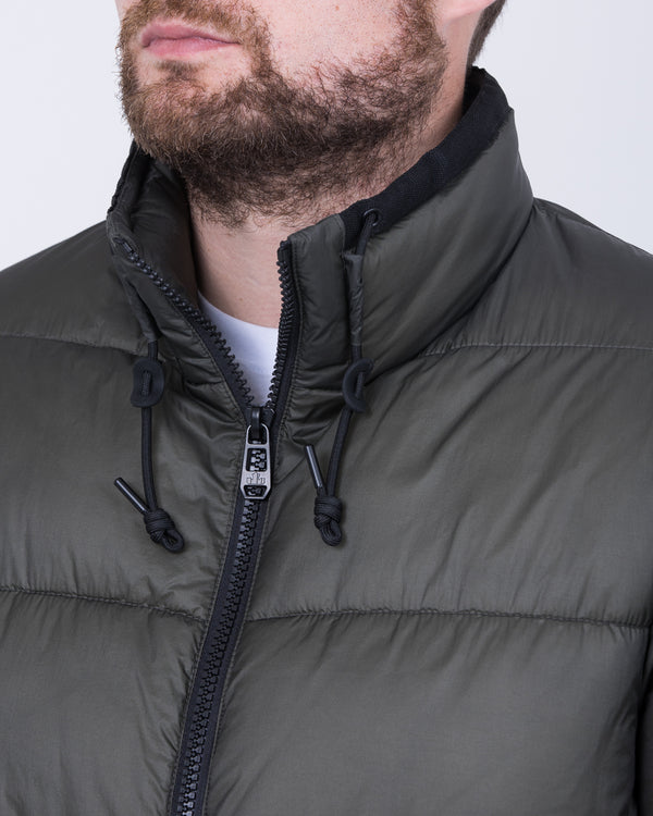 Cabano Tall Hoodless Puffer Jacket (olive)