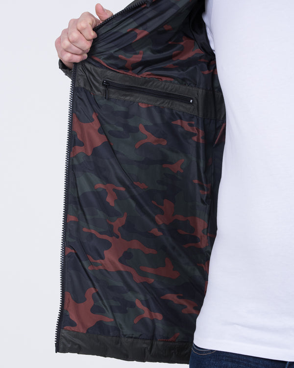 Cabano Tall Hoodless Puffer Jacket (olive)