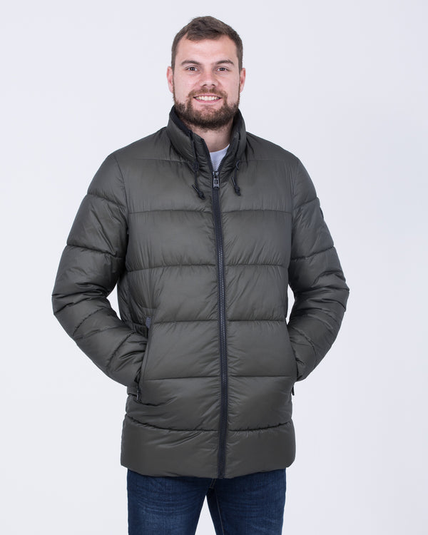 Cabano Tall Hoodless Puffer Jacket (olive)