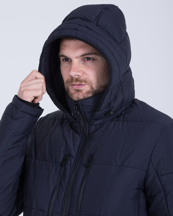 Cabano Tall Puffer Jacket (plain navy)