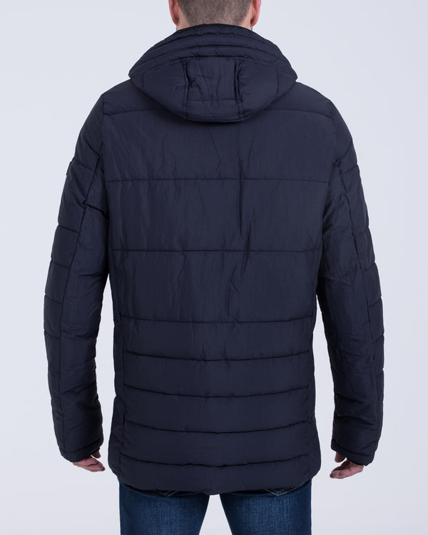 Cabano Tall Puffer Jacket (plain navy)